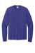 Port & Company PC54LS Mens Core Long Sleeve Crewneck T-Shirt Purple Flat Front