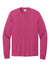 Port & Company PC54LS Mens Core Long Sleeve Crewneck T-Shirt Sangria Pink Flat Front