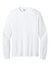 Port & Company PC54LS Mens Core Long Sleeve Crewneck T-Shirt White Flat Front