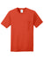 Port & Company PC54P Mens Core Short Sleeve Crewneck T-Shirt w/ Pocket Orange Flat Front