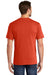 Port & Company PC54P Mens Core Short Sleeve Crewneck T-Shirt w/ Pocket Orange Model Back