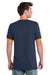 Port & Company PC54R Mens Core Ringer Short Sleeve Crewneck T-Shirt Navy Blue/Gold Model Back