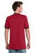 Port & Company PC54R Mens Core Ringer Short Sleeve Crewneck T-Shirt Red/Jet Black Model Back