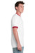 Port & Company PC54R Mens Core Ringer Short Sleeve Crewneck T-Shirt White/Red Model Side