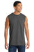 Port & Company PC54SL Mens Core Tank Top Heather Dark Grey Model Front