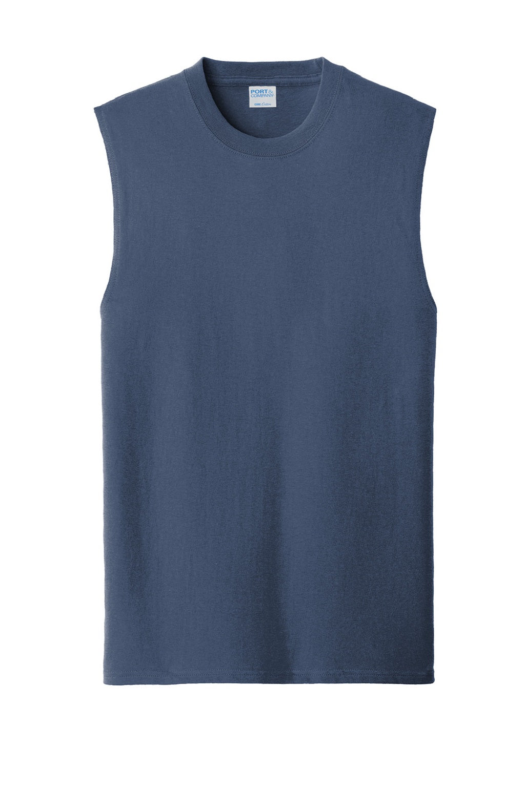 Port & Company PC54SL Mens Core Tank Top Navy Blue Flat Front