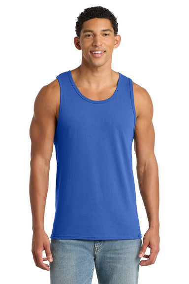 Port & Company PC54TT Mens Core Tank Top Royal Blue Model Front