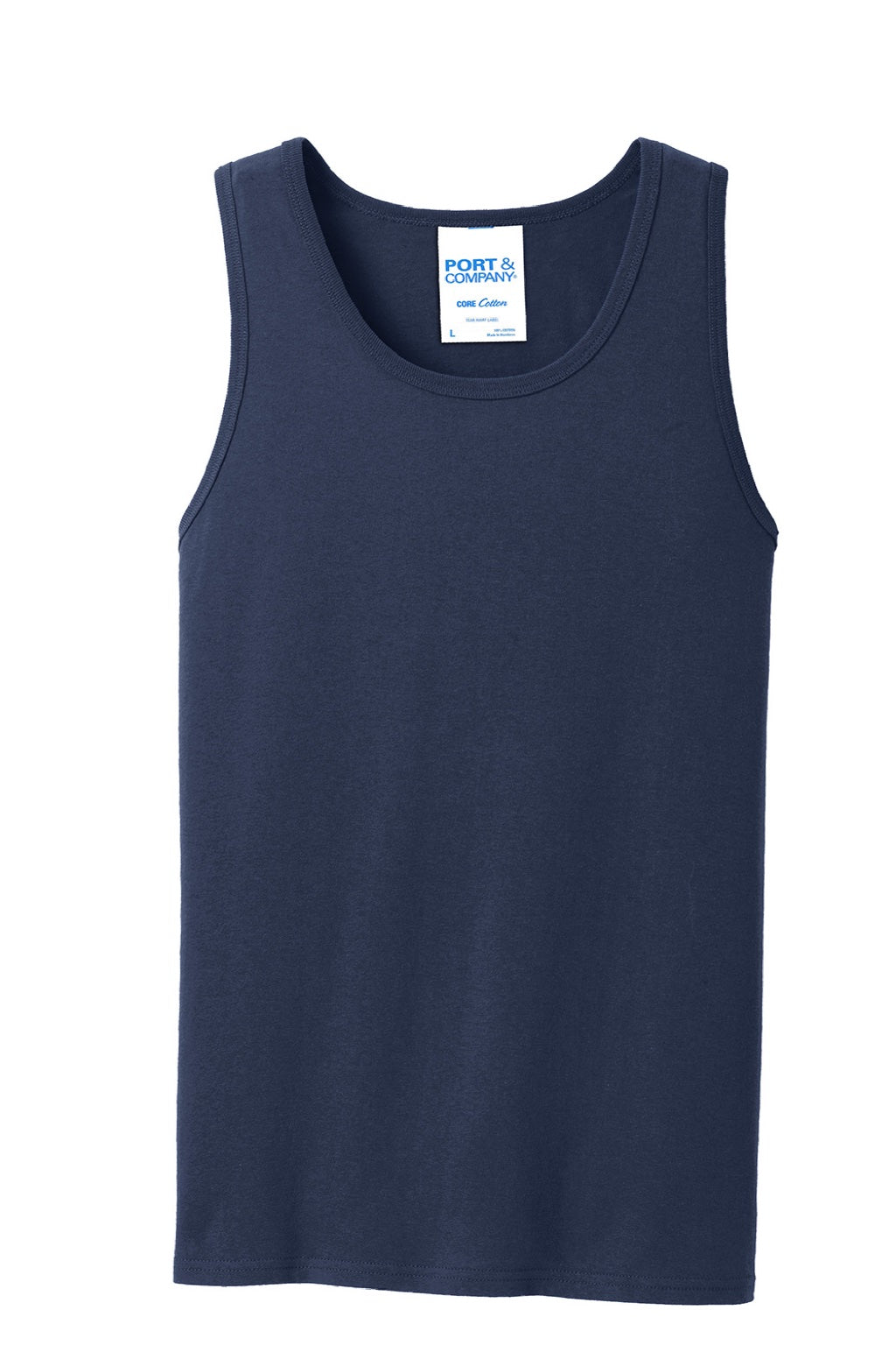 Port & Company PC54TT Mens Core Tank Top Navy Blue Flat Front