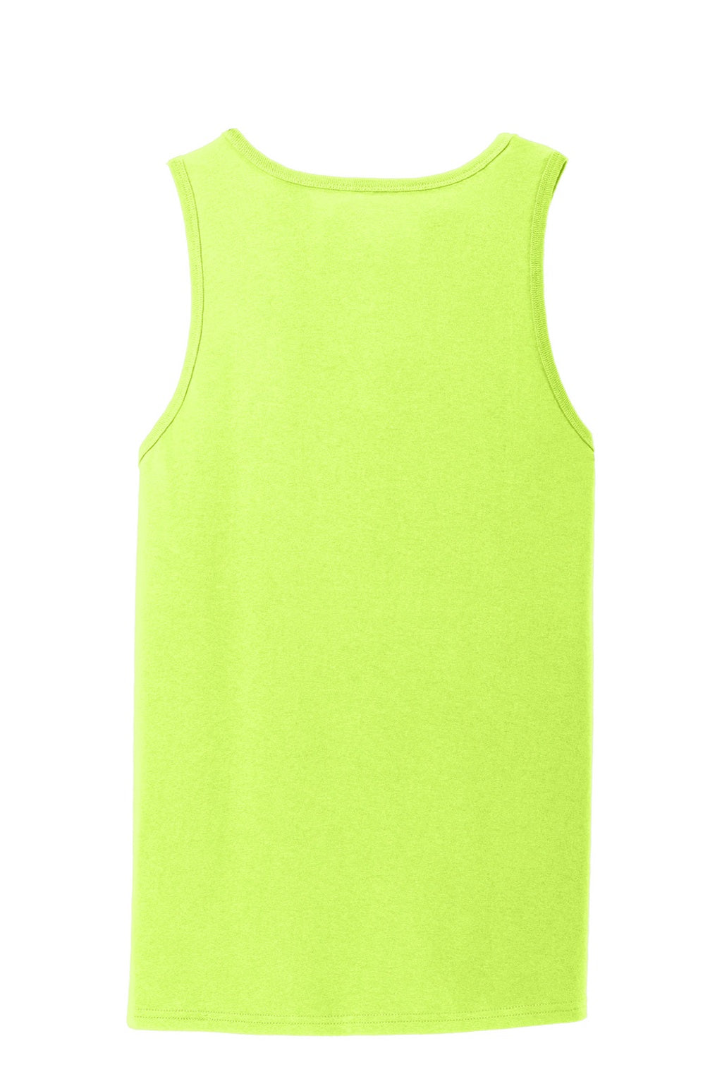 Port & Company PC54TT Mens Core Tank Top Neon Yellow Flat Back