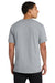 Port & Company PC54V Mens Core Short Sleeve V-Neck T-Shirt Heather Grey Model Back