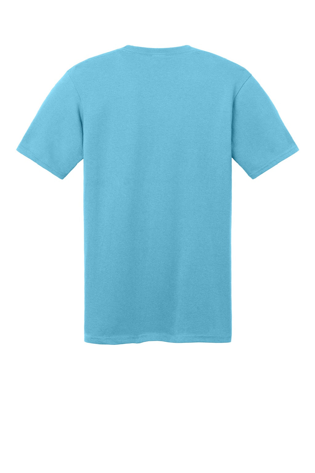 Port & Company PC54V Mens Core Short Sleeve V-Neck T-Shirt Aquatic Blue Flat Back