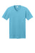 Port & Company PC54V Mens Core Short Sleeve V-Neck T-Shirt Aquatic Blue Flat Front