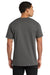 Port & Company PC54V Mens Core Short Sleeve V-Neck T-Shirt Charcoal Grey Model Back