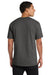 Port & Company PC54V Mens Core Short Sleeve V-Neck T-Shirt Heather Dark Grey Model Back