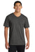 Port & Company PC54V Mens Core Short Sleeve V-Neck T-Shirt Heather Dark Grey Model Front