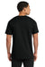 Port & Company PC54V Mens Core Short Sleeve V-Neck T-Shirt Jet Black Model Back