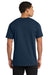 Port & Company PC54V Mens Core Short Sleeve V-Neck T-Shirt Navy Blue Model Back