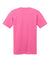Port & Company PC54V Mens Core Short Sleeve V-Neck T-Shirt Neon Pink Flat Back