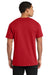 Port & Company PC54V Mens Core Short Sleeve V-Neck T-Shirt Red Model Back