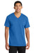 Port & Company PC54V Mens Core Short Sleeve V-Neck T-Shirt Royal Blue Model Front
