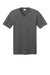 Port & Company PC54V Mens Core Short Sleeve V-Neck T-Shirt Charcoal Grey Flat Front