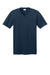 Port & Company PC54V Mens Core Short Sleeve V-Neck T-Shirt Navy Blue Flat Front