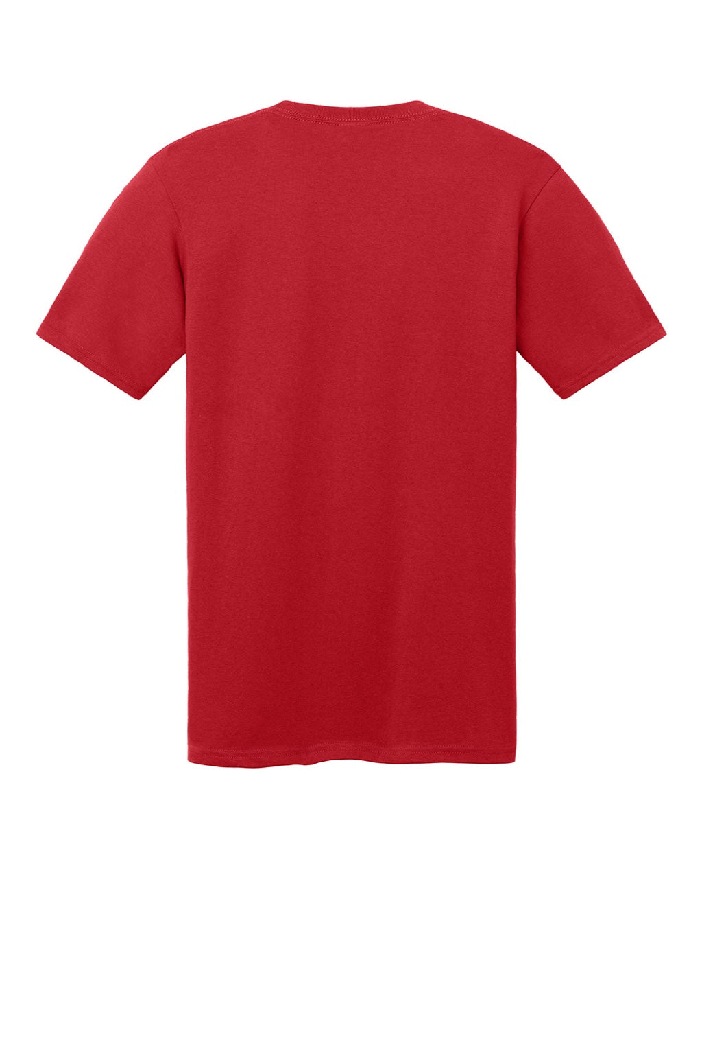 Port & Company PC54V Mens Core Short Sleeve V-Neck T-Shirt Red Flat Back