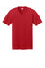 Port & Company PC54V Mens Core Short Sleeve V-Neck T-Shirt Red Flat Front