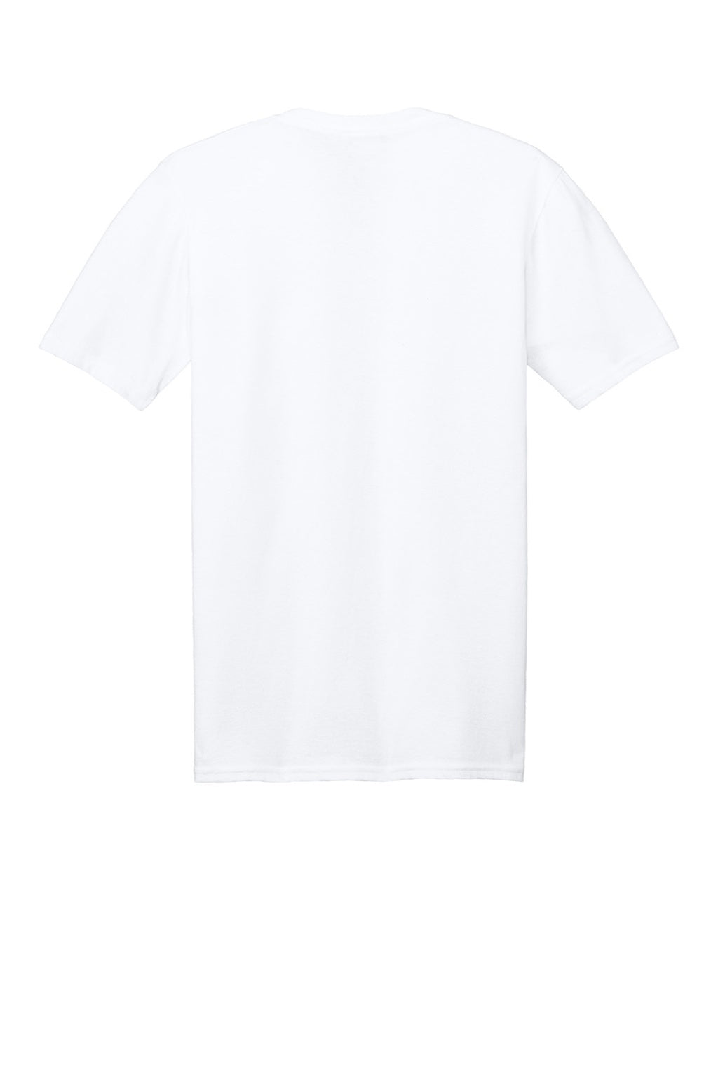 Port & Company PC54V Mens Core Short Sleeve V-Neck T-Shirt White Flat Back