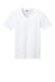 Port & Company PC54V Mens Core Short Sleeve V-Neck T-Shirt White Flat Front
