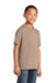 Port & Company PC54Y Youth Core Short Sleeve Crewneck T-Shirt Sand Brown Model 3q