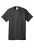 Port & Company PC54/PC54T Mens Core Short Sleeve Crewneck T-Shirt Heather Black Flat Front