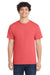 Port & Company PC54/PC54T Mens Core Short Sleeve Crewneck T-Shirt Coral Model Front