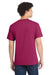 Port & Company PC54/PC54T Mens Core Short Sleeve Crewneck T-Shirt Flush Pink Model Back
