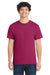 Port & Company PC54/PC54T Mens Core Short Sleeve Crewneck T-Shirt Flush Pink Model Front