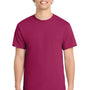Port & Company Mens Core Short Sleeve Crewneck T-Shirt - Flush Pink - NEW