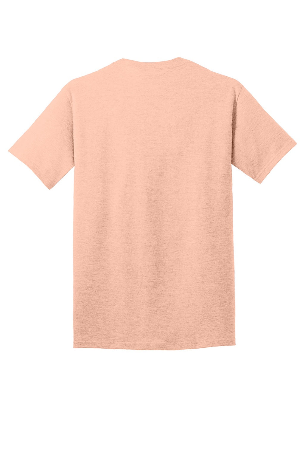 Port & Company PC54/PC54T Mens Core Short Sleeve Crewneck T-Shirt Heather Dusty Peach Flat Back
