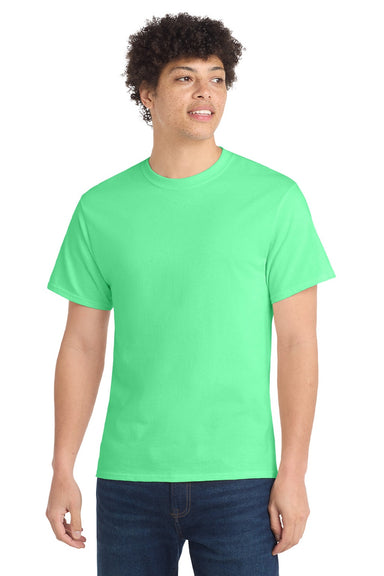 Port & Company PC54/PC54T Mens Core Short Sleeve Crewneck T-Shirt Jadeite Green Model Front