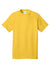 Port & Company PC54/PC54T Mens Core Short Sleeve Crewneck T-Shirt Lemon Yellow Flat Front