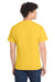 Port & Company PC54/PC54T Mens Core Short Sleeve Crewneck T-Shirt Lemon Yellow Model Back
