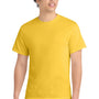 Port & Company Mens Core Short Sleeve Crewneck T-Shirt - Lemon Yellow - NEW