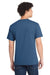 Port & Company PC54/PC54T Mens Core Short Sleeve Crewneck T-Shirt Neptune Blue Model Back