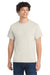 Port & Company PC54/PC54T Mens Core Short Sleeve Crewneck T-Shirt Heather Oatmeal Model Front