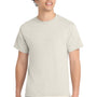 Port & Company Mens Core Short Sleeve Crewneck T-Shirt - Heather Oatmeal - NEW