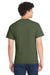 Port & Company PC54/PC54T Mens Core Short Sleeve Crewneck T-Shirt Heather Olive Drab Green Model Back
