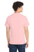Port & Company PC54/PC54T Mens Core Short Sleeve Crewneck T-Shirt Pale Blush Pink Model Back
