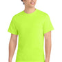 Port & Company Mens Core Short Sleeve Crewneck T-Shirt - Safety Green - NEW