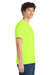 Port & Company PC54/PC54T Mens Core Short Sleeve Crewneck T-Shirt Safety Green Model Side