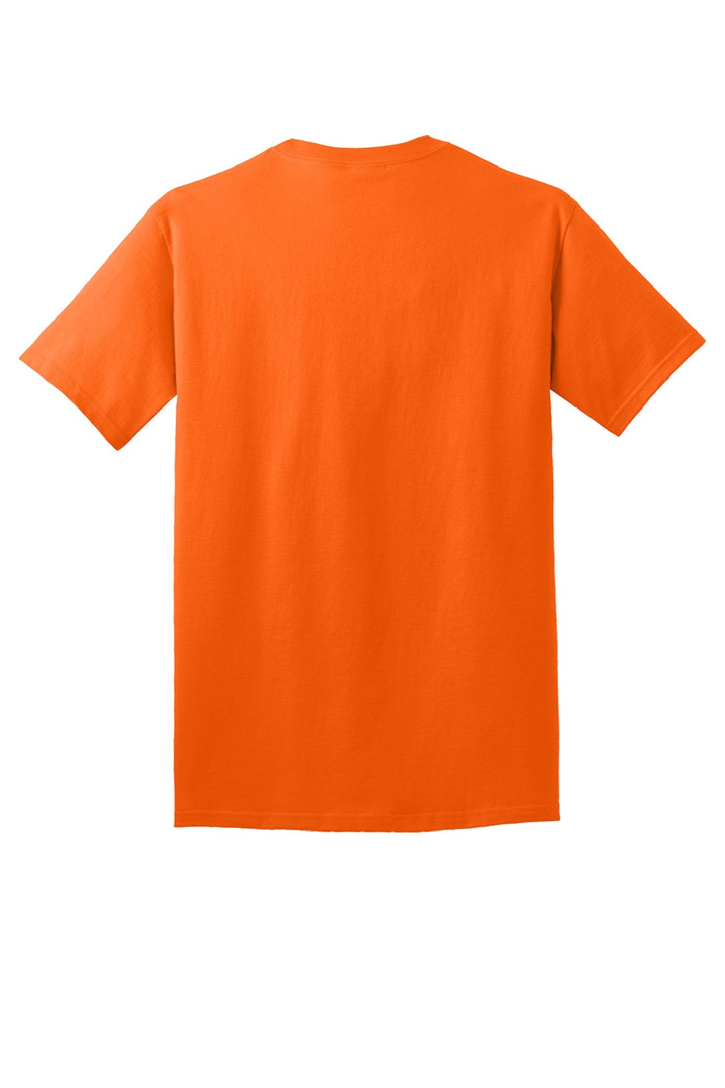 Port & Company PC54/PC54T Mens Core Short Sleeve Crewneck T-Shirt Safety Orange Flat Back
