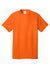 Port & Company PC54/PC54T Mens Core Short Sleeve Crewneck T-Shirt Safety Orange Flat Front